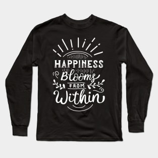 Happy Life Words Art Long Sleeve T-Shirt